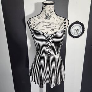 Torrid Monochrome Striped Top